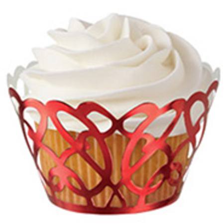 Buy Cupcake Wrap Swirls Foil Red 18 qty in NZ. 