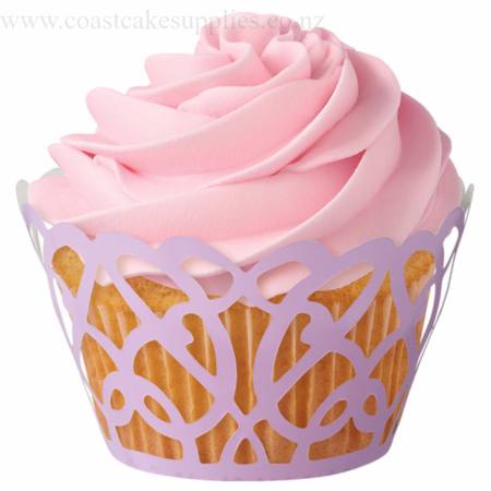Cupcake Wrap Swirls Lavender 18 qty