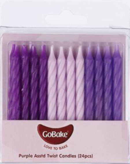 Purple Twist Candles