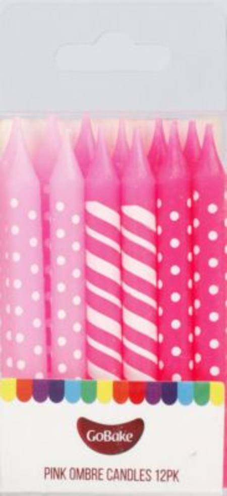 Pink Ombre Candles