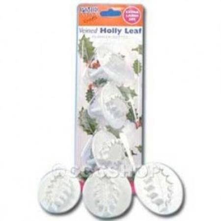 Holly Leaf Plunger Cutter Set of 3