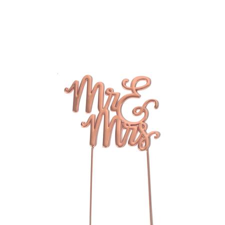 Mr & Mrs Rose Gold Cake Topper