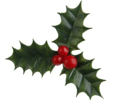 Plastic Holly 60mm